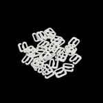 Крючки для бюстгальтера металл 8.0 мм, 01 белый, 20 шт