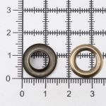 Люверсы металл ⌀_7.3 мм (внутр.), №5, сталь, антик, 100 шт, New Star