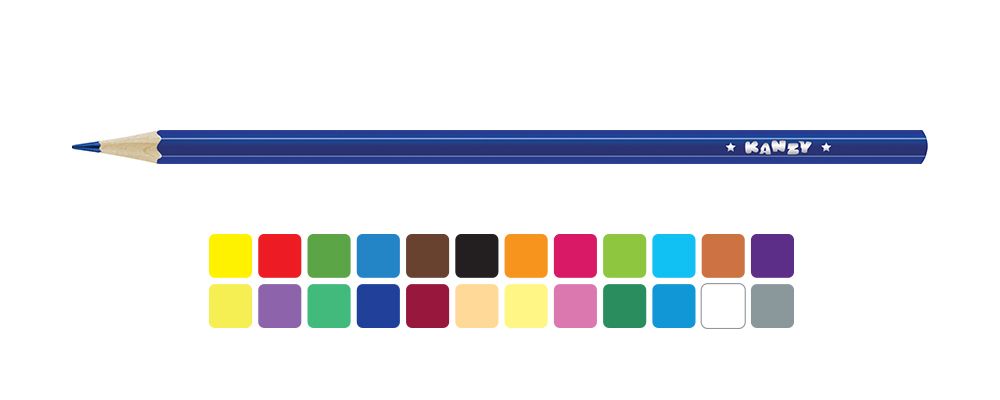Набор цветных карандашей CP-6024 заточенный 4х24 цв, Kanzy CP-6024
