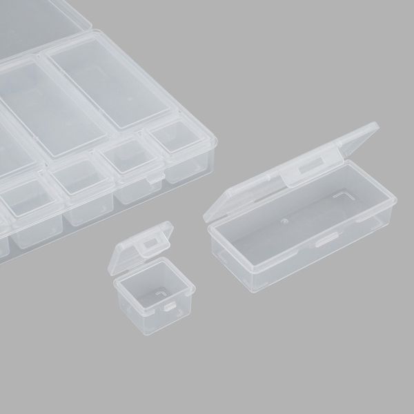 Контейнер для хранения мелочей 25х15х3.1 см, 12 штук ассорти в боксе