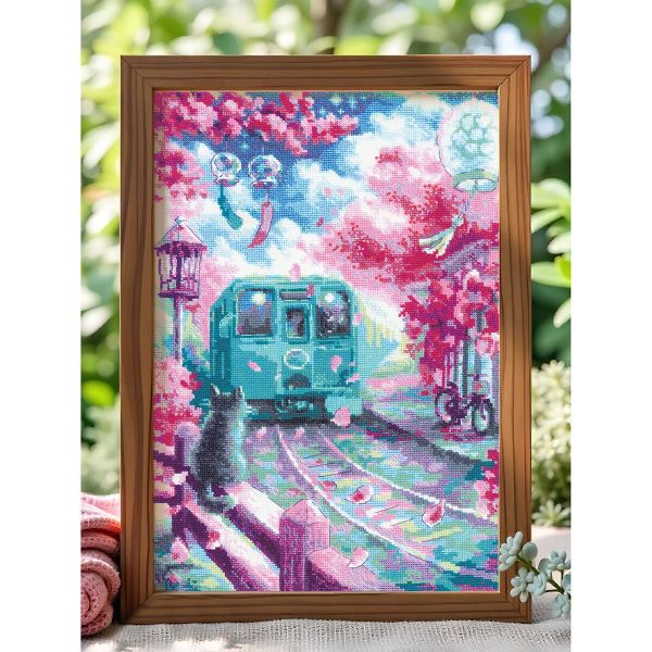 Набор для вышивания нитками Риолис 2233, Весенний экспресс 30х40 см