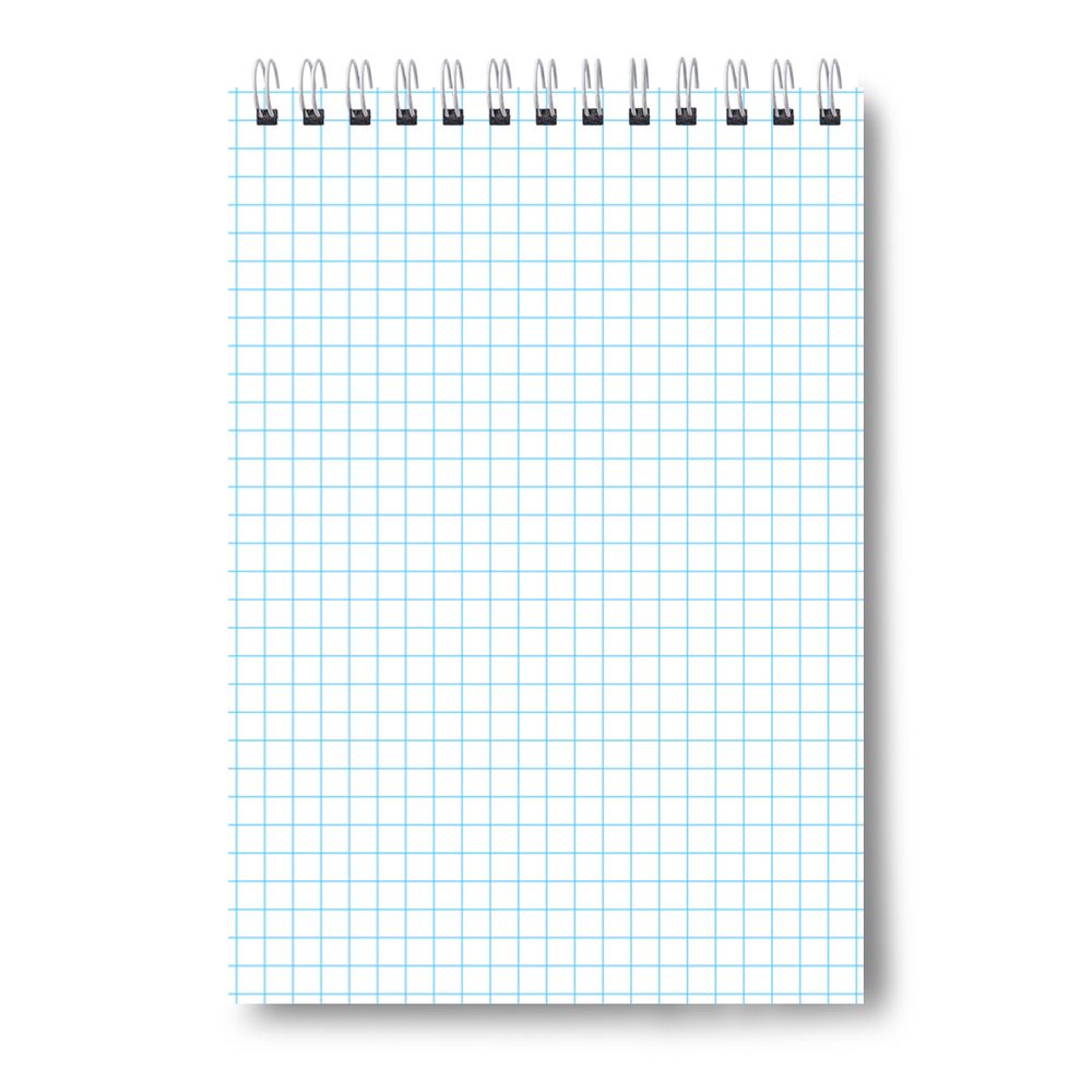 Блокнот на гребне A5 60 л., 4 шт, клетка, Километры дорог 01253, Светоч Б130