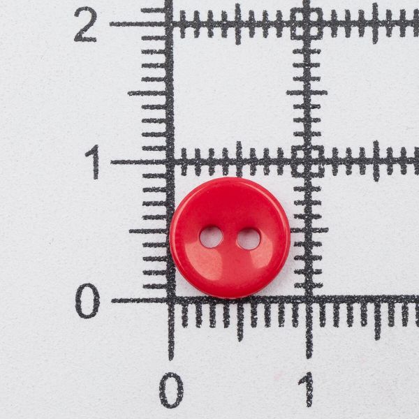 Пуговицы 2 прокола 14L, 9 мм, (Red (красный)), NE74, 144 шт