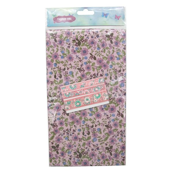 Ткань для рукоделия в наборе х/б с лентой 48х50см+1м+1м (25722/25321 розовый) 29490