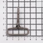 Карабин металл 32.0 мм (47х38 мм), бл.никель, 50 шт