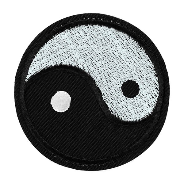 Термоаппликация инь и ян ⌀6 см, чёрно-белый, 10шт