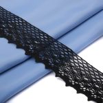 Кружево вязаное (тесьма) хлопковое 55 мм / 25 метров, рис.55.01.180 (черный) С3749Г17