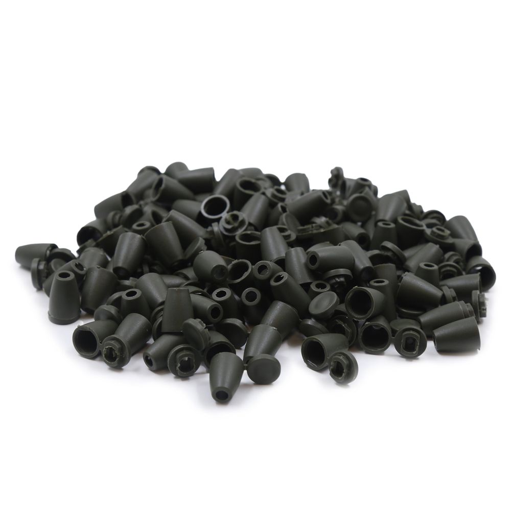 Наконечник для шнура пластик колокол ⌀6/9 мм, 14х11 мм, ПП, 471 хаки, 100 шт