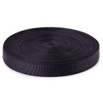 Стропа (ременная лента) 22 мм / 50 метров, [9 г/пог.м], 100% п/а, черный, Gamma 9с754