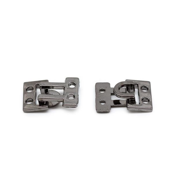 Крючки пришивные декоративные 15х10 мм, чер.никель, 20 шт