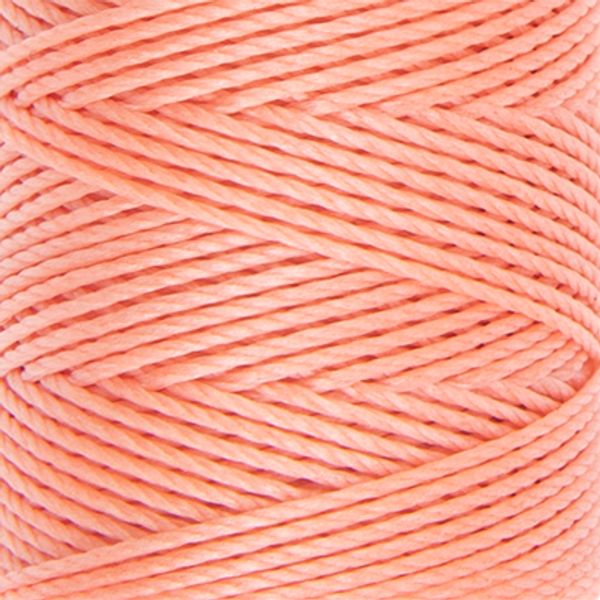 Нитки для кожи вощёные кручёные (полиэстер) 0.45 мм, 40 м, 014 коралловый, LC-005, Промысел