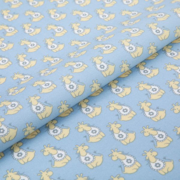 Ткань для пэчворка Peppy Молочные сны фланель, отрез 100х110 см, 175 г/м², МС-01 голубой, Peppy