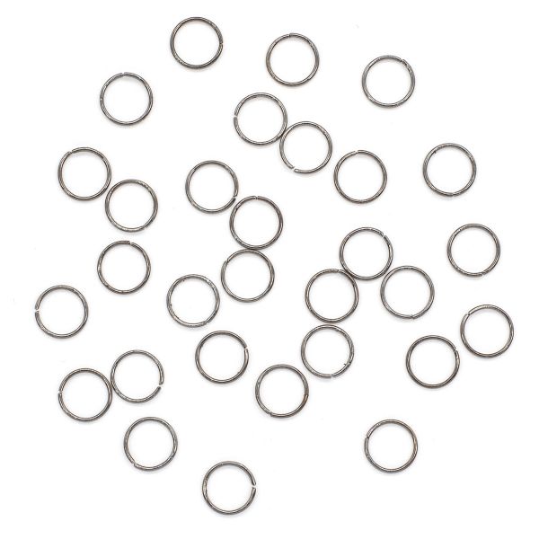 Кольцо соединительное, 0,8х7 мм, 30 шт/уп (черный никель)
