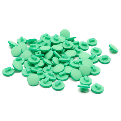 Пуговицы на ножке 16L (10мм), пластик (Green (зеленый)), NE68, 72 шт