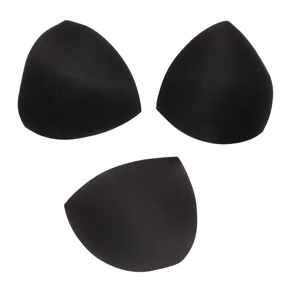 Бельевые чашечки для бюстгальтера треугольные б/уст., с равном. наполн., (8300), разм.38, 10 пар, 04-черный