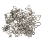 Крючки пришивные 15х8 мм, №2, 24 шт, никель, 0305-4001