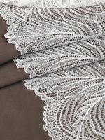 Кружево бельевое эластичное 215 мм / 2.7 м, 3517, цв.004 белый, Kruzhevo
