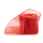 Лента для бантов (капрон) _8 см, 25 м (коралл) С3501