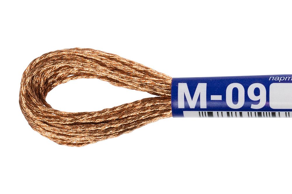 Мулине Gamma металлик, цв.М-09 медный, 12 мотков по 8 метров