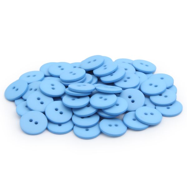 Пуговицы 2 прокола 28L, 18 мм, (Blue1 (синий1)) NE63, 72 шт