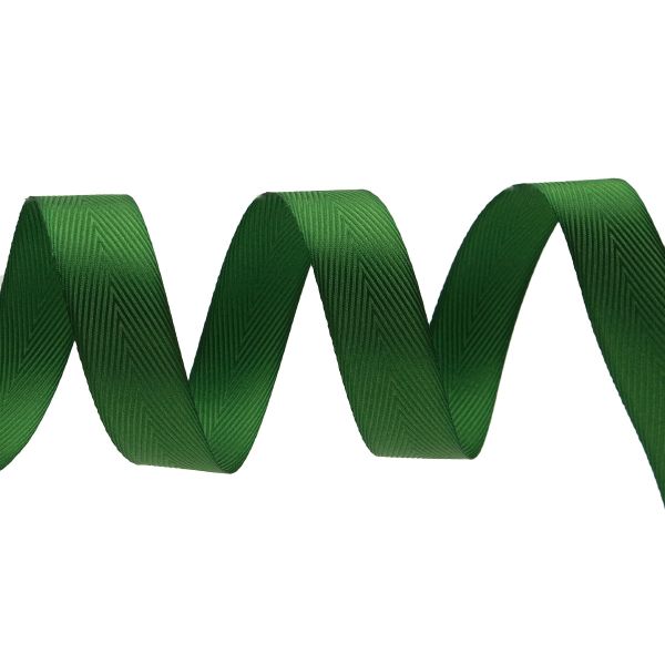 Лента декоративная ёлочка 25.0 мм / 20±1 метров, 75 ярко-зеленый