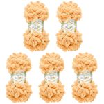 Пряжа Alize (Ализе) Puffy / уп.5 мот. по 100 г, 9м, 95 песочный