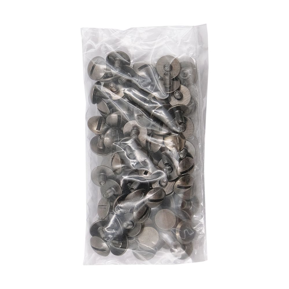 Винт кобурный металл ⌀9 мм, h5 мм, темное серебро, 50 шт