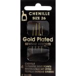 Иглы ручные с золотым покрытием, для синели, глади №26,4 шт, Pony