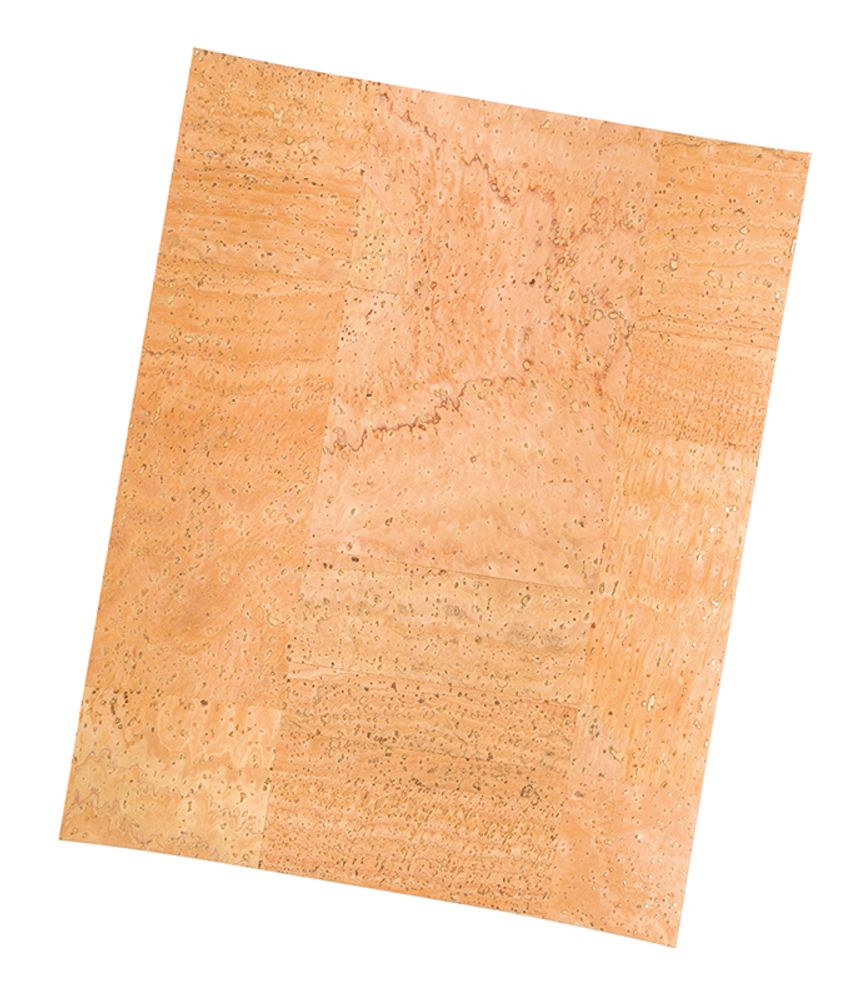 Корковая (пробковая) бумага 0,65 мм, 70x140 см, натуральный светлый (03), 1 шт