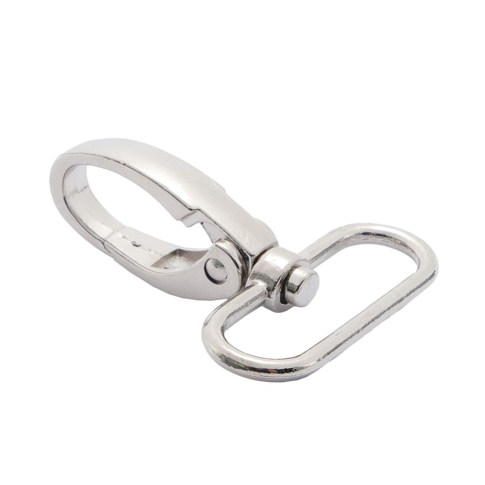 Карабин металл 32.0 мм (48х38 мм), 2 шт, Hobby&Pro, никель