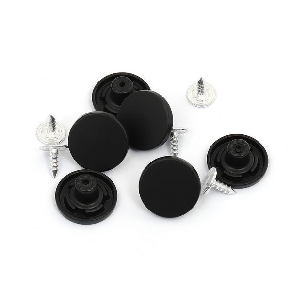 Пуговицы джинсовые ⌀18 мм, фиксированная ножка, металл, TBY-1357 черный матовый уп.20 шт