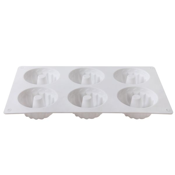 Форма силиконовая для пирожных 28.5х17х3.5 см, мини-кексы -6 ячеек, S-Chief SPC-0318
