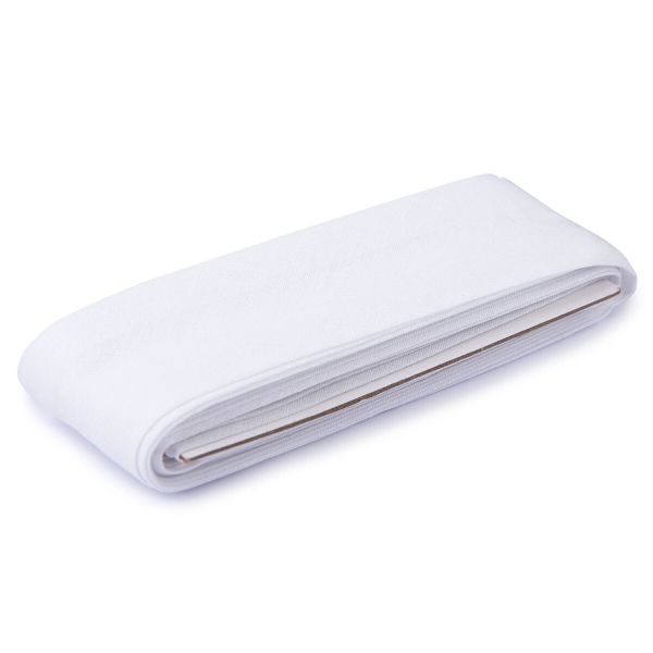 Косая бейка хлопковая 40 мм / 5 шт по 5.4 метра, белый №001, Gamma GK-40C