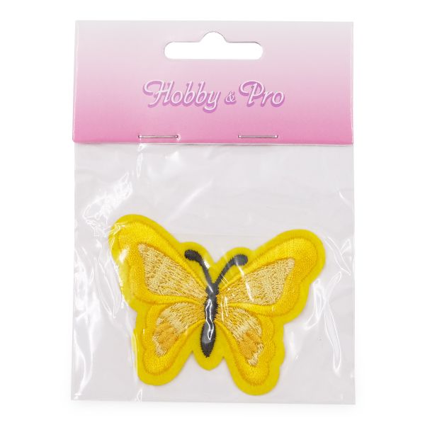 Термоаппликация Бабочка, 5.4х7см, Hobby&Pro (желтый)