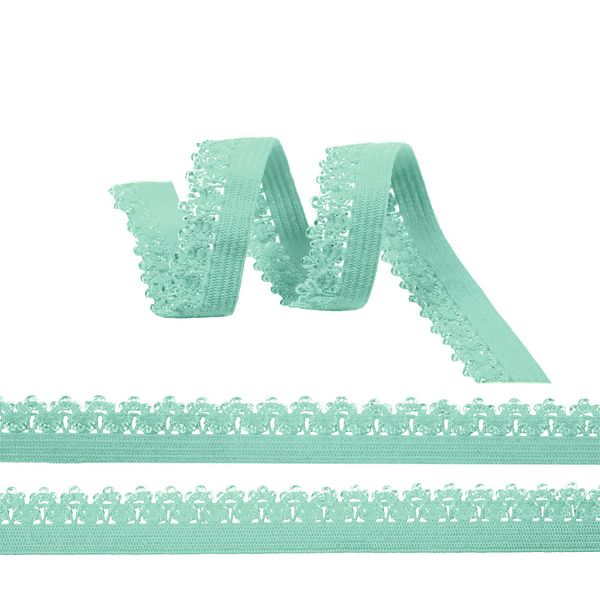 Резинка бельевая (ажурная) 12.0 мм / 100 метров, RB01199 F201 мятный