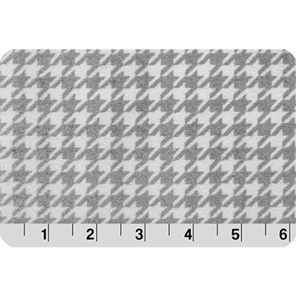 Плюш (ткань) Peppy Houndstooth 440 г/м², 48х48 см, Silver/Snow