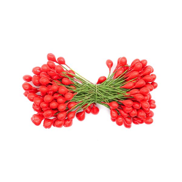 Тычинки для искусственных цветов 0,5х6см (красный)