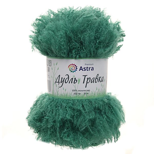 Пряжа Astra Premium (Астра Премиум) Дудль Травка / уп.1 мот. по 200 г, 20 м, 09 зеленый