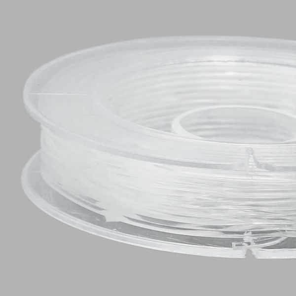 Нитки силиконовые для бисера, 0,8 мм, 10 м, прозрачный, 10 катушек