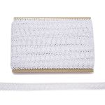 Кружево вязаное (тесьма) хлопковое 15 мм 25м одностор. (01 белый)