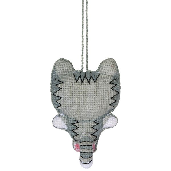 Набор для вышивания нитками Panna, Игрушка, Котик, 7х9,5 см