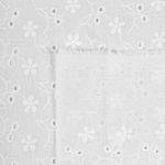 Ткань шитьё (прошва) 100 г/м², 150 см / 14.62 метров, TBY.Emb.8067.1, цв.01 белый