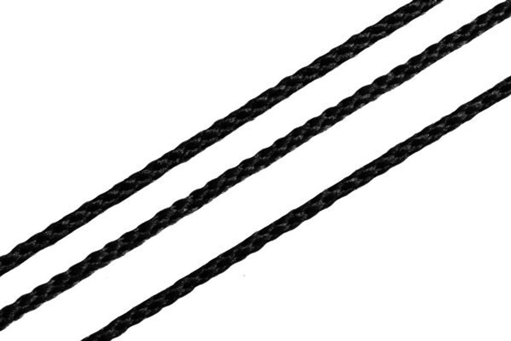 Шнур для мокасин 1.5 мм / 100 метров, черный