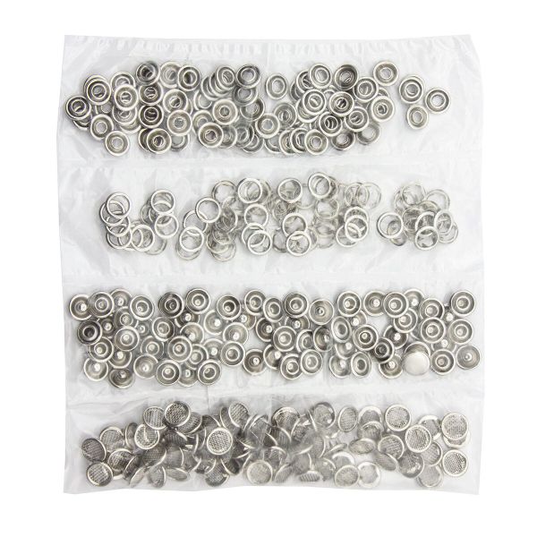 Кнопка рубашечная (джерси) сеточка ⌀9.5 мм, ≈72 шт, МЕТАЛЛ, никель, NEW STAR