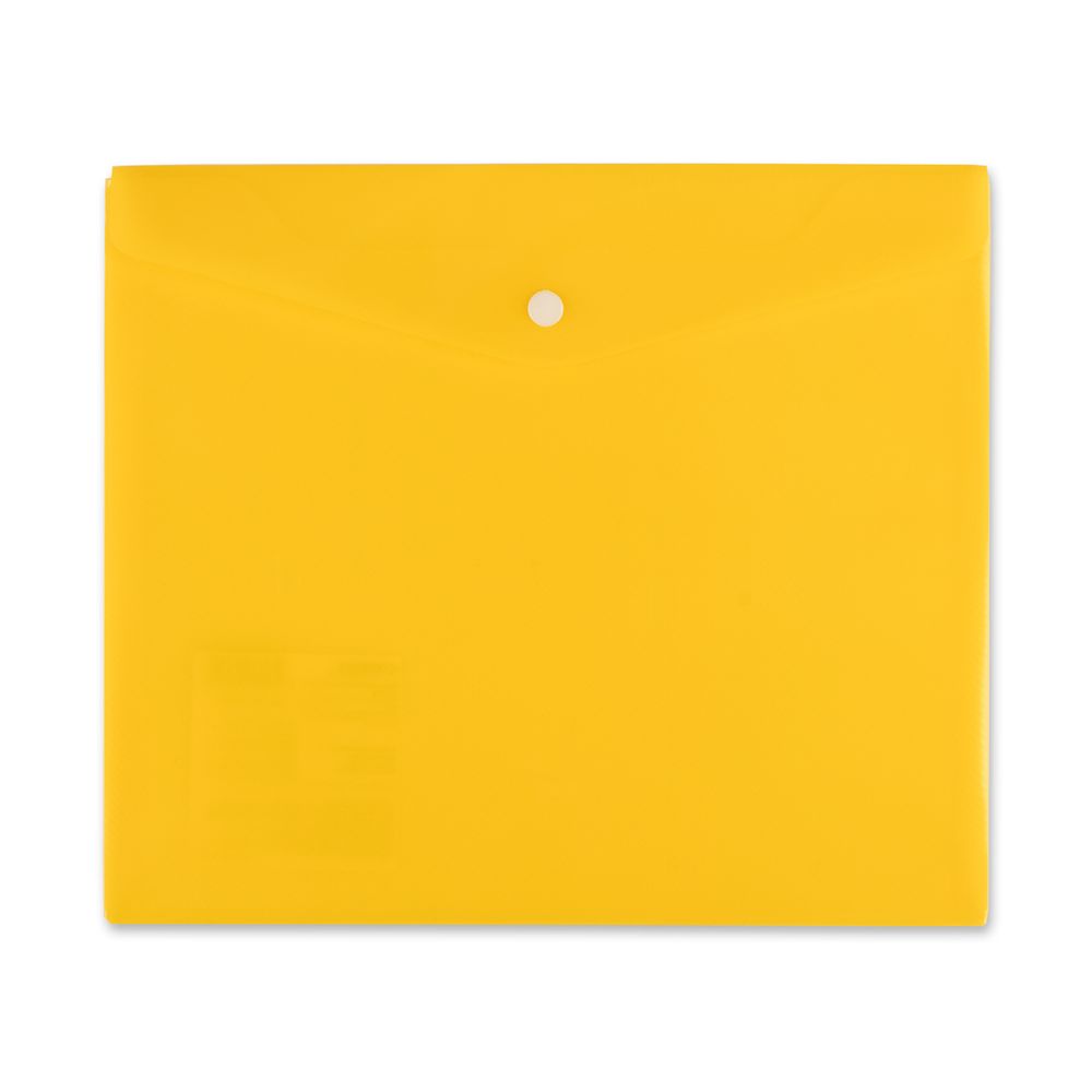 Папка-конверт для тетрадей с кнопкой Classic А5,+ 180 мкр, диагональ, 20 шт, желтый 210409, Expert Complete
