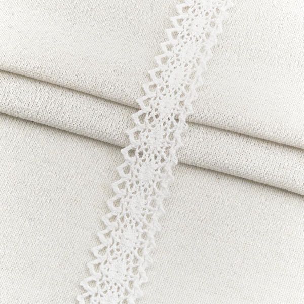 Тесьма отделочная 30 мм / 18.2 метра, А6125 хлопок, вязаная, белый, 21225