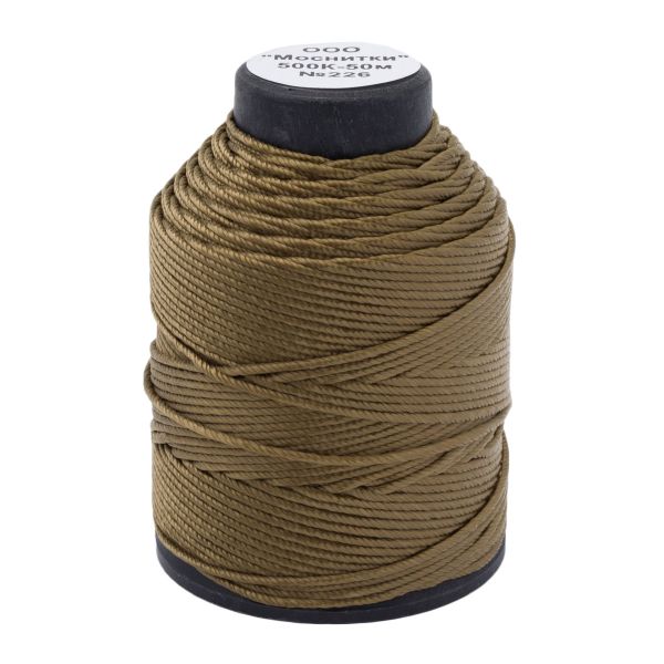 Нитки капроновые 500К, 50м, 226 темный хаки, 9 катушек