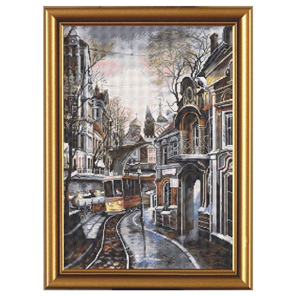 Набор для вышивания нитками Нова Слобода, Трамвайный путь, 28х41 см