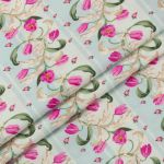 Ткань для пэчворка Peppy Весенний этюд панель, отрез 60х110 см, 146 г/м², ВЭ-05 голубой, Peppy