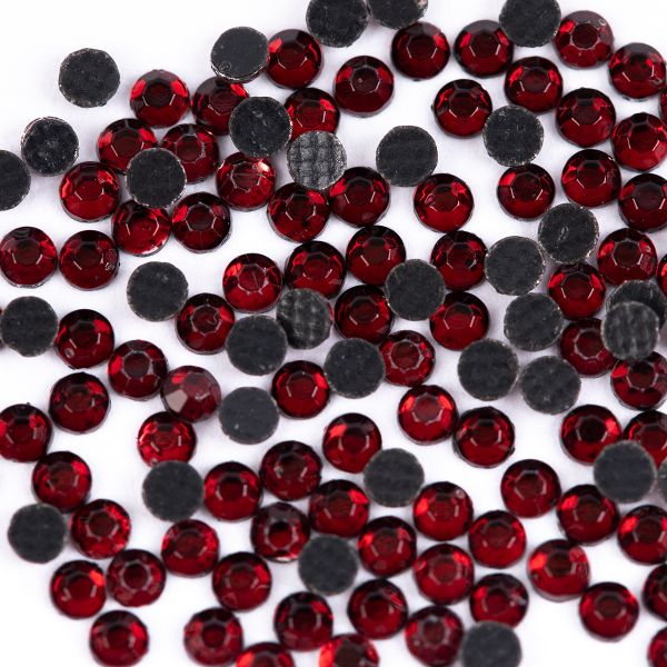 Стразы клеевые акрил 1.9-2.1 мм, 144 шт, SS06 красный (siam), Zlatka RS/144